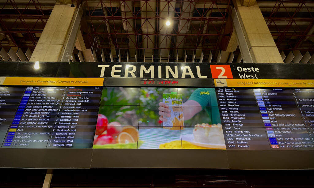 O mezanino fica localizado no Terminal 2 do Aeroporto Internacional de Guarulhos. (Crédito: Giovanna Carvalho)